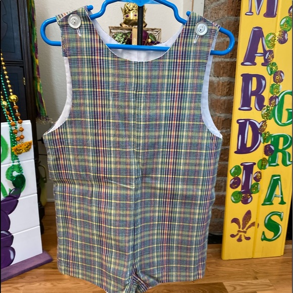 Banbury Cross Toddler Boys Plaid Shortall 4T - Picture 1 of 7